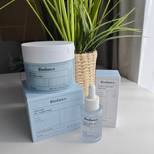 Biodance Hydro Cera-nol serumas 30ml + Geliniai toniko diskeliai 60vnt.