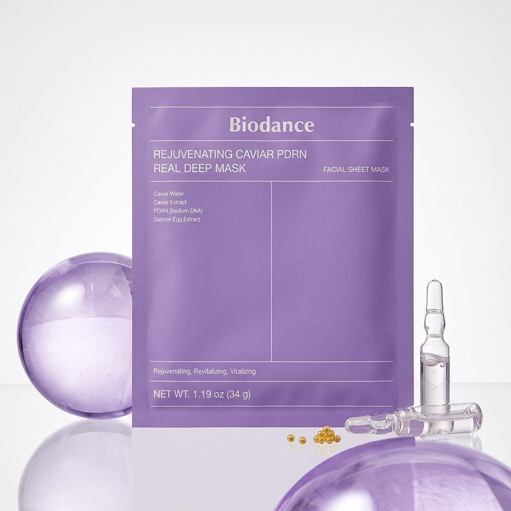 Biodance Rejuvenating Caviar PDRN Real Deep Mask – kangasmask 4 x 34 g.