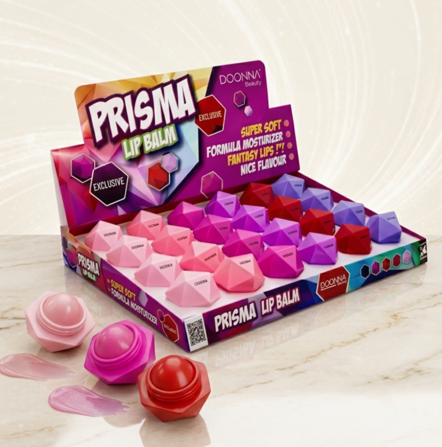💎 D'Donna „Prisma“ deimanto formos lūpų balzamas bespalvis (korpuso spalva parenkama atsitiktine tvarka)