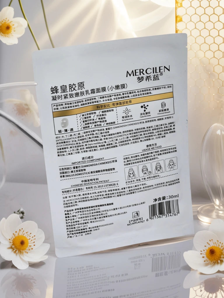 Mercilen Royal Jelly Collagen“ veido kaukė 5vnt.