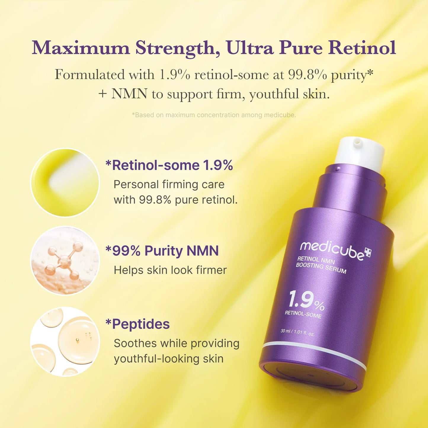 Medicube Retinol NMN Boosting Serum - veido serumas su retinoliu 30ml