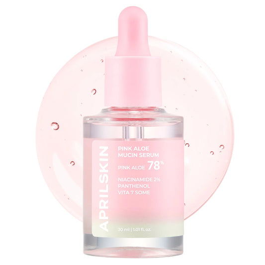 Aprilskin - Rožinis alavijo mucininis serumas - raminantis veido serumas su alaviju - 30ml