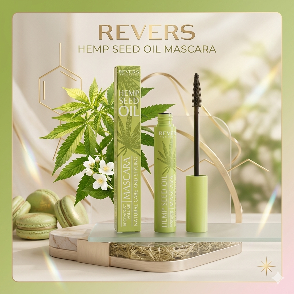 Blakstienų tušas REVERS HEMP SEED OIL, 12 ml