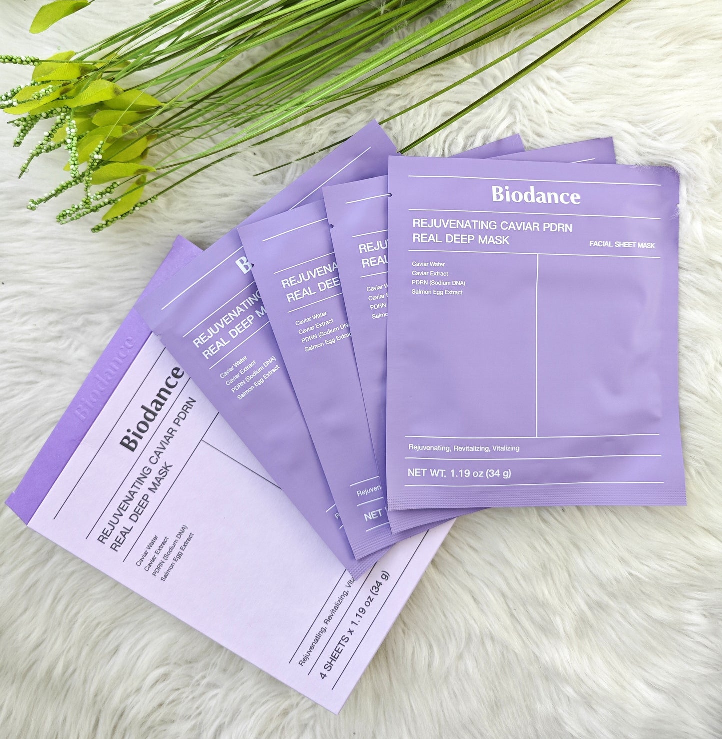 Biodance Rejuvenating Caviar PDRN Real Deep Mask – kangasmask 4 x 34 g.