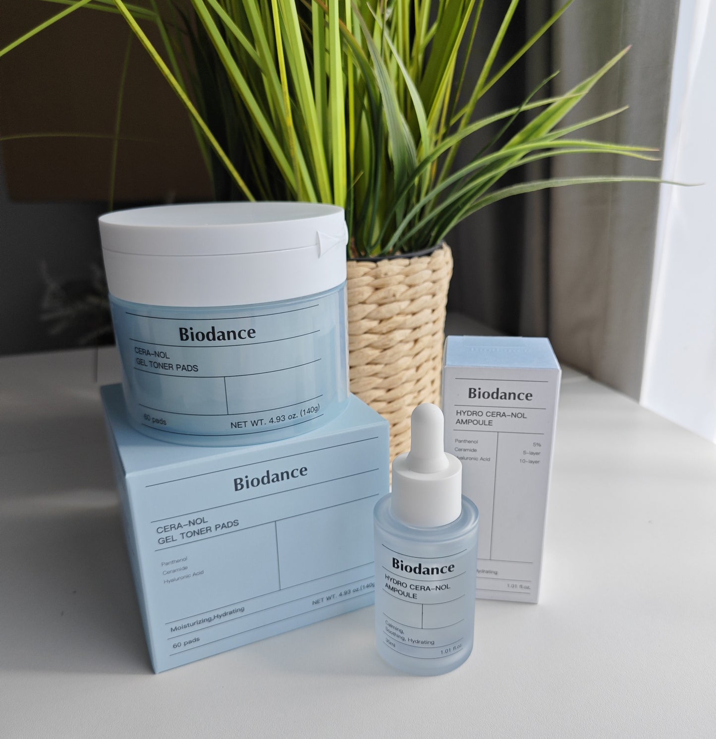 Biodance Hydro Cera-nol serumas 30ml + Geliniai toniko diskeliai 60vnt.