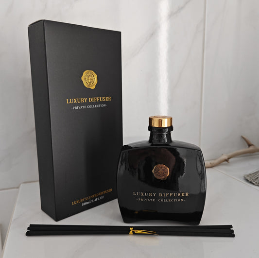 Luxury Diffuser 7YCasa Perfums namų kvapas su lazdelėmis 100 ml (juodas)
