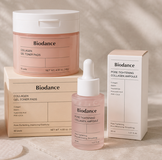 Biodance „Pore & Collagen“ rinkinys stangriai ir lygiai odai