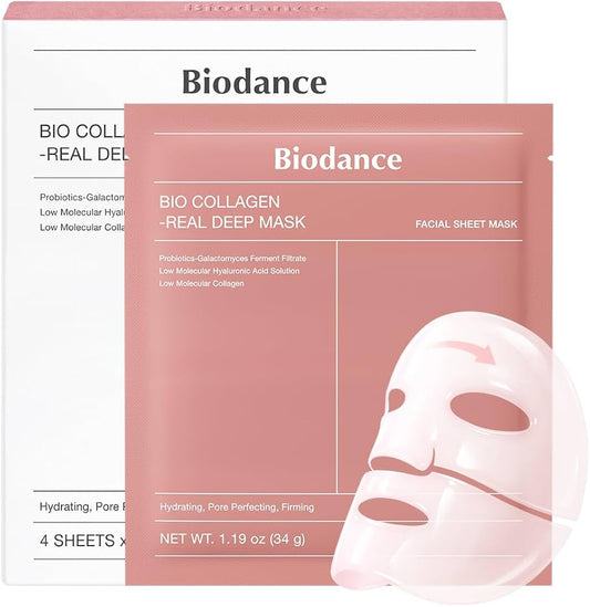 BIODANCE Bio-Collagen Real Deep Mask - kaukė su kolagenu 4vnt.