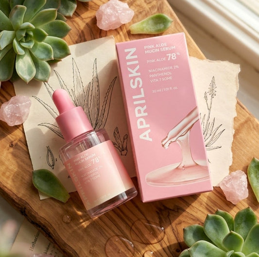 Aprilskin - Rožinis alavijo mucininis serumas - raminantis veido serumas su alaviju - 30ml