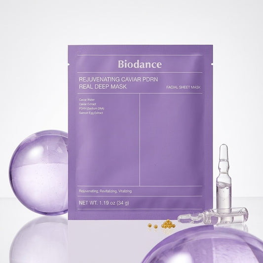 Biodance - Rejuvenating Caviar PDRN Real Deep Mask - Kolageninė Veido Kaukė su PDRN - 1vnt/34g
