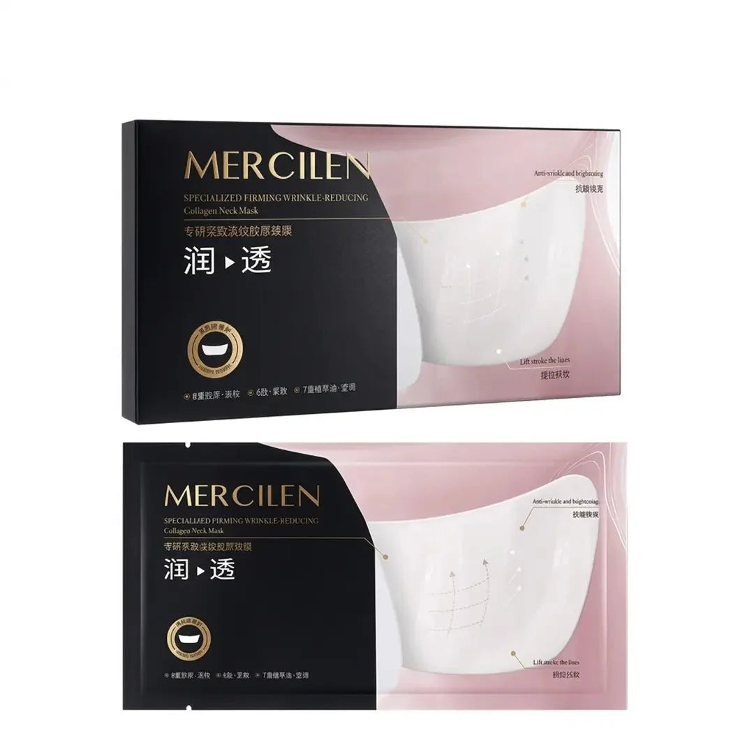 Mercilen – specializuota, stangrinamoji ir raukšles mažinanti kolageno kaklo kaukė 5 x 12 g
