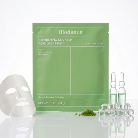 Biodance Refreshing Sea Kelp Real Deep Mask veido kaukė su jūros mineralais - 1vnt/34g