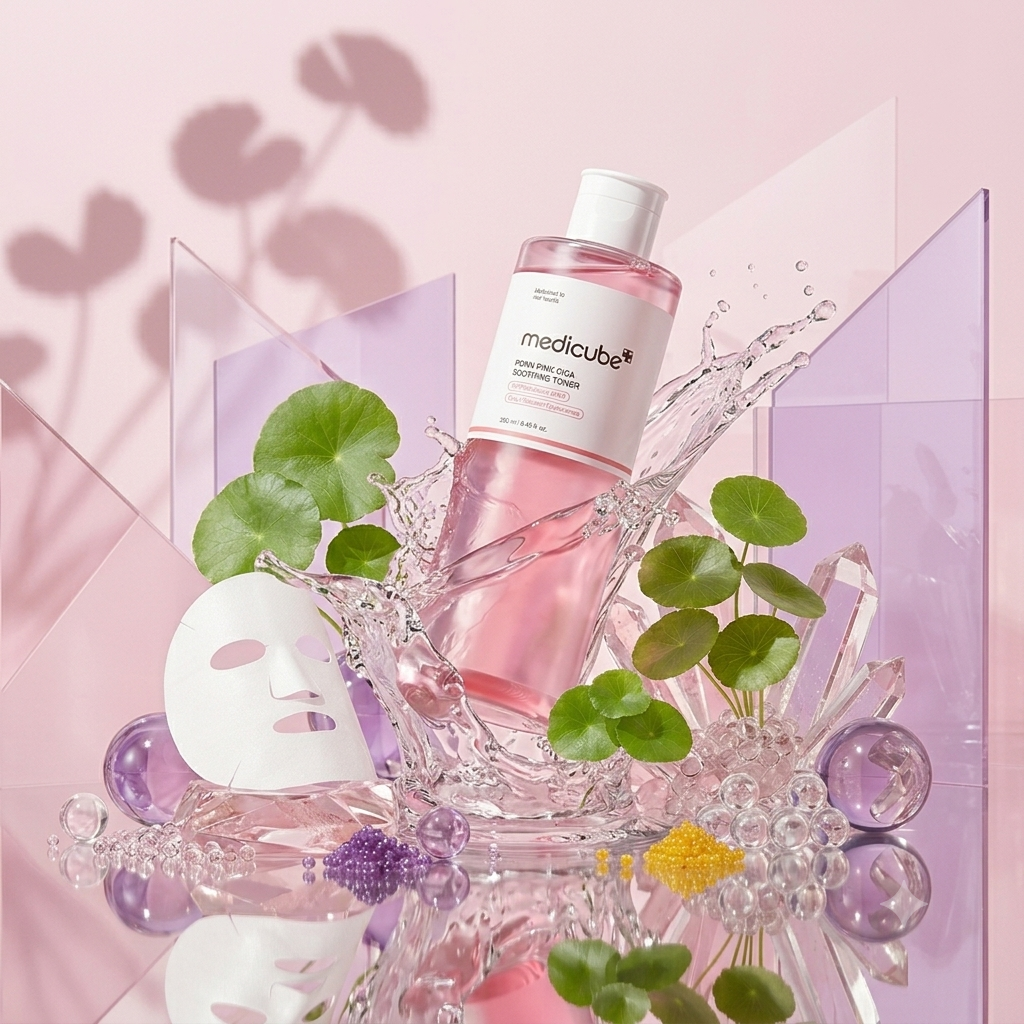 MEDICUBE PDRN Pink Cica Soothing, raminantis tonikas, 250 ml