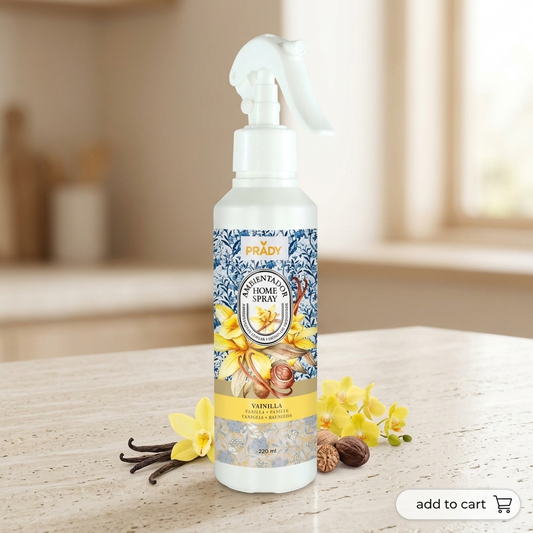 PRADY Vanilla purškiamas namų - tekstilės kvapas 220ml
