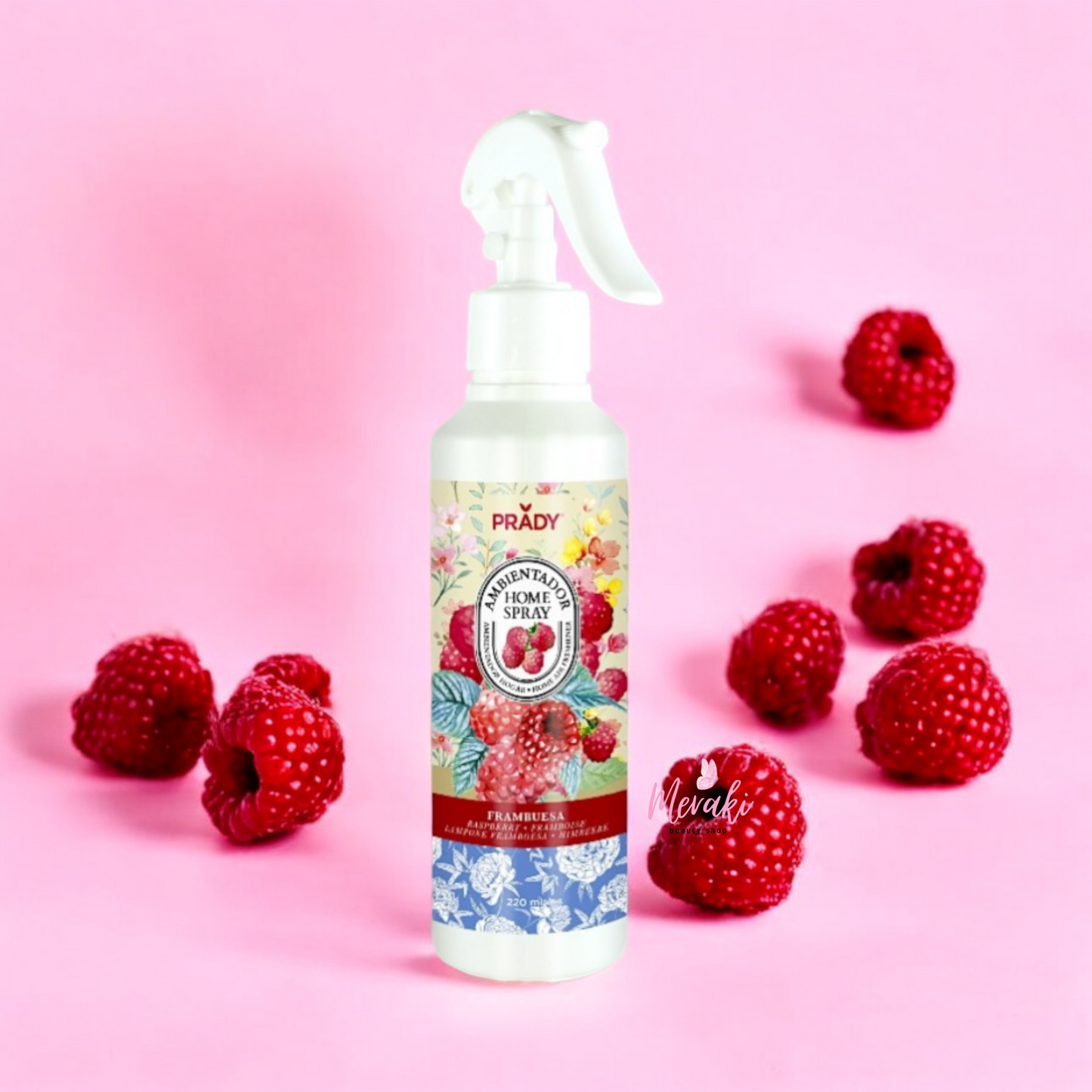 PRADY Vaarika kodu- ja tekstiiliparfüüm 220ml