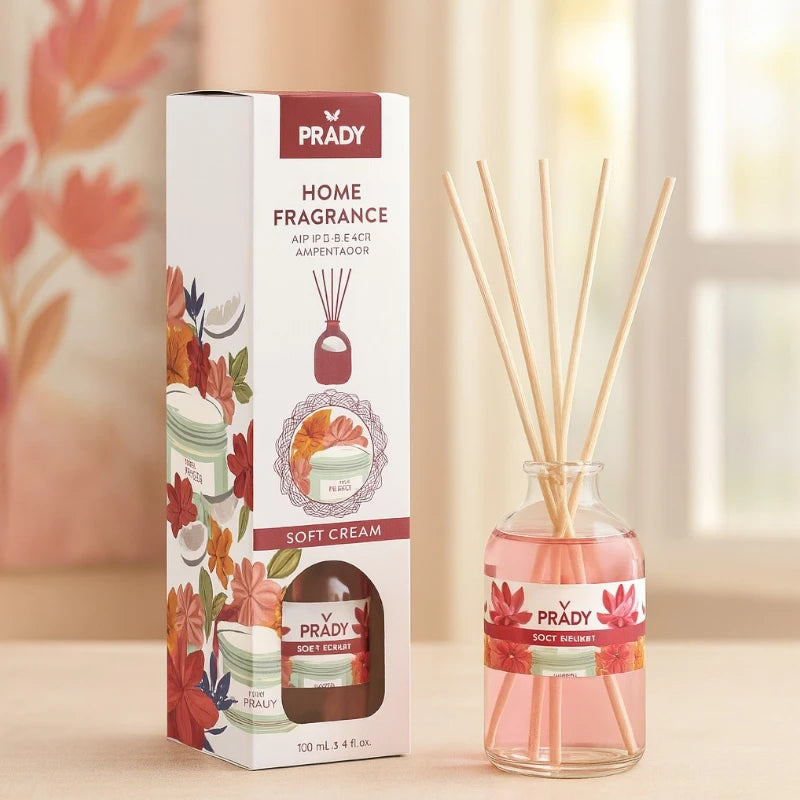PRADY Soft Cream namų kvapas su lazdelėmis 100ml